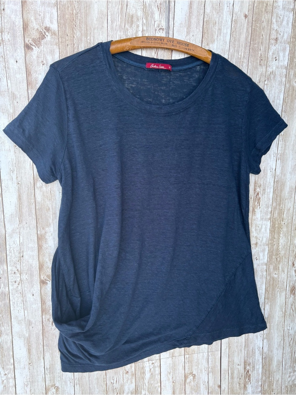Barbara Lesser Linen Waist Pocket Tee